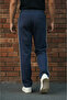 2-Piece Set Men's Full-Length Baggy Sweatpants – 2-Thread Fabric, Elastic Waistband, Wide Leg, Black | Navy - 7