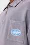 Oversize Polo Collar Zippered T-Shirt Smoked - 5