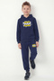 3-Piece Hooded Kangaroo Pocket Printed Detailed 6-Piece Boys' Tracksuit Set - 4