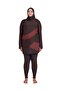 Ladies Ladies Modest 3pc Swim Set - Chocolate Tie Dye - 4