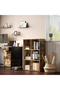 VASAGLE 6 Cube Bookcase Open Shelf, Wooden Storage Display Rack for Home, Office - Dark Hunton Oak - 4