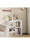 VASAGLE 4 Cube Bookcase with Open Shelf, Wooden Storage Display Rack for Living Room Office - White - 3