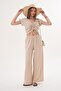 Women's Drawstring Detailed Blouse and Pants Set - 260011 - 4