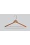 Wooden (Lama Gold Hook) Bar Hanger for Shirts and Trousers, Natural Color, 8 Pieces - 2