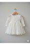 Special Occasion Baby Kids Dress with Tiny Bow and Tulle - 3