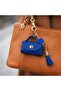 Genuine Leather Mini Accessory Bag – Keychain & Bag Ornament That Can Be Attached to the Side of the Bag, Camel - 6