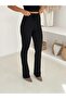 Women's High Waist Front piped Steel Fabric Spanish Flare Trousers