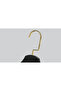 Wooden Lama Gold Hook Barli Trouser Hanger Black Color 24 Pieces - 2