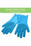 Pair of Magic Dishwashing Cleaning Sponge Gloves Reusable Silicone Brush Scrubber Heat Resistant for Kitchen Bathroom Cleaning Pet Hair Care Car Washing - 4