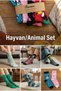 Recien Animal Collection - Set of 5 Colorful Socks with Assorted Animal Figures
