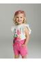 Baby Girl Printed Ruffle Detailed Shorts Set - 2