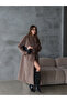 Faux Fur Coat with Belted Waist - 5