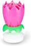 Rotating flowers musical Lotus candle for cake Decoration wedding party supplies