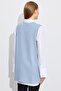 V-neck rayon sweater blue - 4