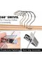 Skirt Hangers, Clothes Plastic Pant Hangers with 2-Adjustable Anti-Rust Clips 360 ° Swivel Hooks - 2