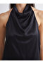 Esvab • Modern & Distinctive Halter Roba Collar Satin Blouse - 3