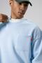Crew Neck Pocket Detailed Oversize Sweatshirt Baby Blue - 4