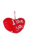 Valentine 'I Love You' Heart Cushion 23x16cm – Romantic Red Pillow for Bed, Sofa & Gift - 2
