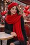 Valentine's Day Special Series Red Scarf and Painter's Beret Set, Valentine's Day Gift - 3