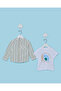 Infant Boys White And Beige Striped Shirt Set (2 Piece)