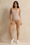 Women Beige Solid Vest - 2