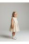 Baby Girl Cotton Bow Detailed Guipure Dress - 4