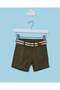 Infant Boys Green Dobby Belted Trouser Shorts
