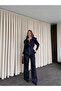 Navy Design Denim Set - 8002