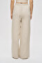 Women's Flora Natur Embroidered Linen Blend Trousers - 4