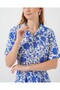 Women's Short Sleeve Patterned Dress 2560 - Cobalt Blue - 3