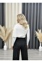 New Product Ottoman Fabric Women's Blouse with Ruffles and Accessory Details - 4