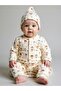 Baby Cotton Flying Balloon Patterned Jumpsuit with Hat and Without Booties - 5
