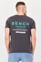 Men Crew Neck Short Sleeve Brand Logo T-Shirt, Dark Grey - 3