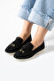 A.H.D Women's Loafers with Bow and Gold Detail, Stylish Everyday Comfortable Shoes