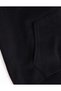Printed Oversize Zippered Black Hooded Cardigan - 2