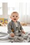 Baby Boy Cotton Teddy Bear Patterned Triple Tracksuit Set - 4