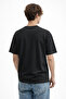 Men's None Printed 100% Cotton Crew Neck Black T-Shirt - 2