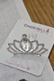Lotus Flower Design Princess Queen Birthday Crown - Wedding Marriage Girls Kids Baby Hair Bun Clip - 3