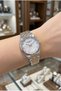 Stylish Design Women's Wristwatch |   30mm Steel Case, Dual Color Steel Band, Mineral Glass - 7