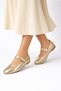 Luna Gold Buckle Women's Ballerinas – Shiny Metallic Snake Pattern Comfortable Casual Shoes - 4