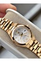 Gold Color Minimal Case Original Model Steel Women's Wristwatch + Bracelet - 2