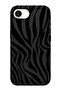iPhone 16E Compatible Zebra Patterned Suede Inside Launch Phone Case