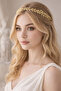 Goddess Model Roman Laurel Leaf Figured Silver Color Metal Crown - 3