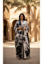 Open Abaya White/Blue Cardigan WTH Scraf - 3