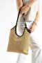 Women's Straw Tote Large Size Shoulder Bag Brown - 2