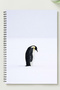 دفتر ملاحظات PENGUEN A5 بغلاف معدني حلزوني غير مسطر من الورق المقوى