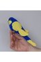 Amigurumi Knitted Toy Budgie Yellow Navy Blue Fenerbahçe - 3