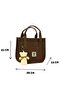Buzi Fabric Teddy Bear Crossbody Bag with Column Strap - 5