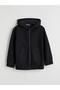 Black Hooded Boy's Jean Jacket (S6)