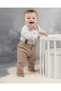Baby Boy Bow Tie Shirt Linen Trousers Hanging Holiday Top and Bottom Baby Set